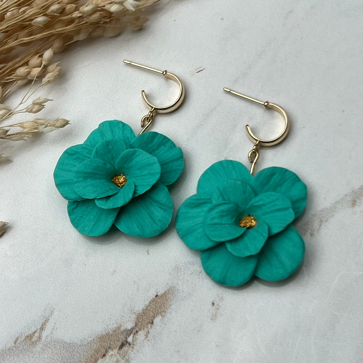 Teal Flowers