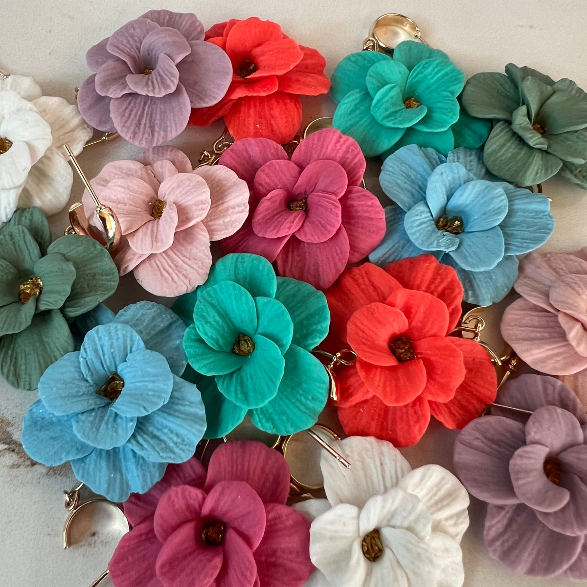 Teal Flowers